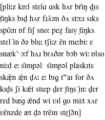 IPA transcription for punjabi speaker 8
